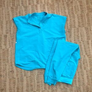 Figs Turquoise Scrub Set